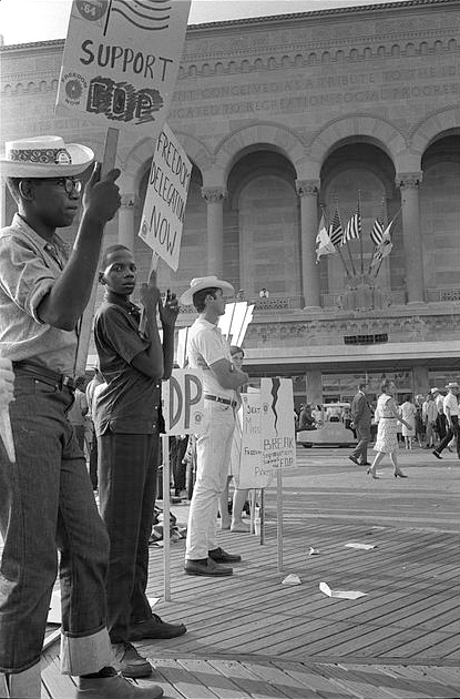 MFDP supporters in front of convention hall | Zinn Education Project