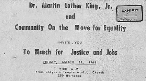 March for Justice and Jobs flier.