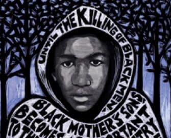 painting of Trayvon Martin.