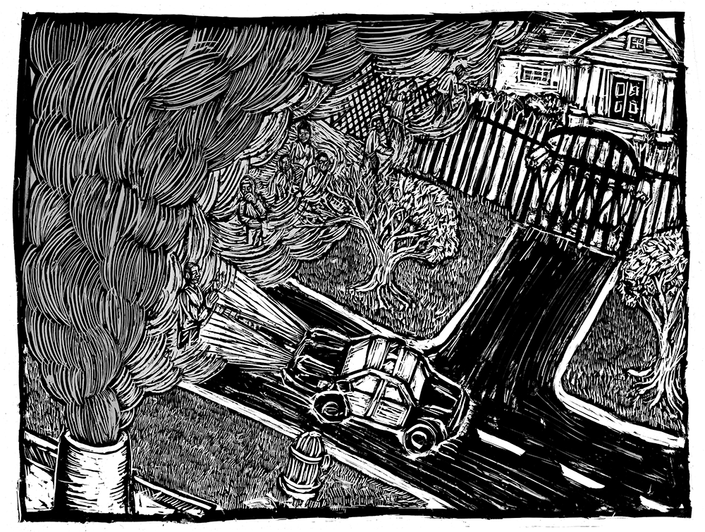 Street scene woodcut | Zinn Education Project